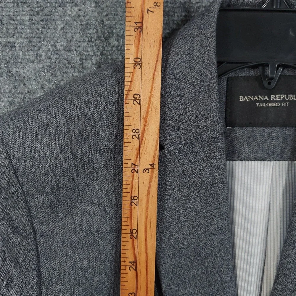 Banana Republic Blazer Sport Coat Mens 38R Gray Cotton Tailored Fit India